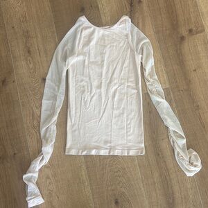 Free People Women's Cream Long Sleeve Top